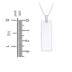Men's Engravable Long Tag Fraternity Necklace