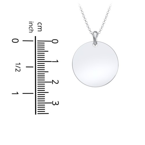 Men's Engravable Disc Necklace – Sterling Silver
