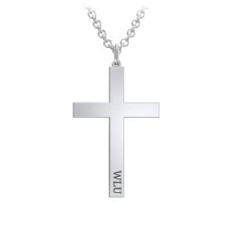 Men's Classic Engravable Cross Necklace