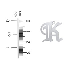 Men's Gothic Initial Pendant Necklace - K