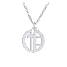 Men's Gothic Initial Pendant Necklace - O