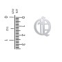 Men's Gothic Initial Pendant Necklace - Q