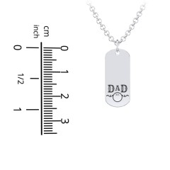Men's Engravable DAD Tag Necklace with Year