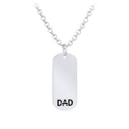 Men's Engravable DAD Tag Necklace