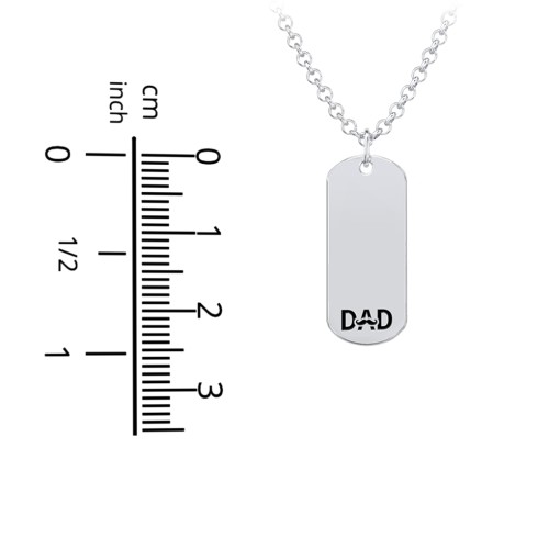 Men's Engravable DAD Tag Necklace – Sterling Silver