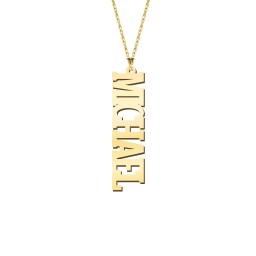 Men's Personalised Vertical Name Necklace