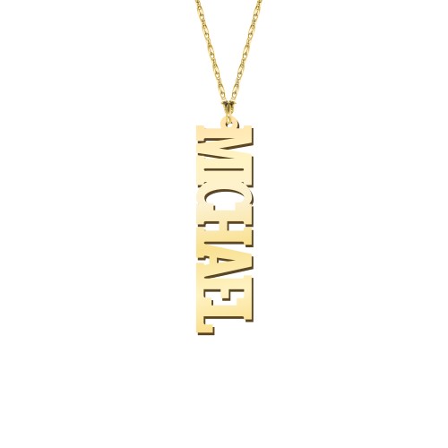 Men's Personalised Vertical Name Necklace
