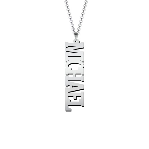 Men's Personalised Vertical Name Necklace
