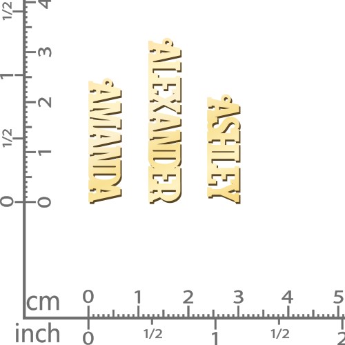 Men's Personalised Vertical 3 Name Necklace