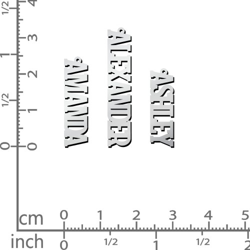 Men's Personalised Vertical 3 Name Necklace