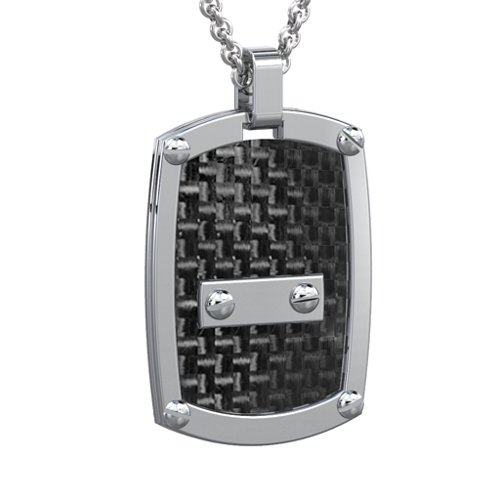 Houndstooth and Nail Dog Tag Necklace