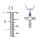 Men’s Baguette Birthstone Cross Pendant – Sterling Silver with Blue Sapphire