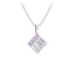 Men’s Engravable 4-Stone Pendant