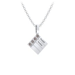 Men’s Engravable 4-Stone Pendant