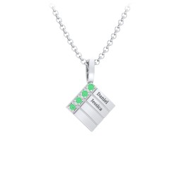 Men’s Engravable 4-Stone Pendant