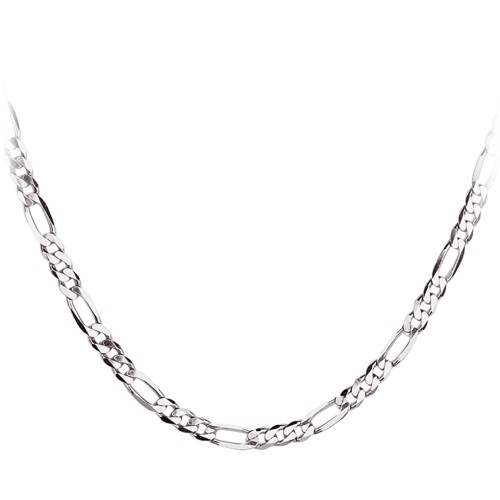 Men’s 22" Sterling Silver Figaro Link Chain Necklace – Sterling Silver