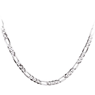 Men’s 24" Sterling Silver Figaro Link Chain Necklace
