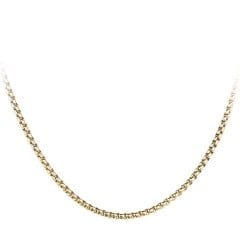 Men’s 22" 14K Gold Thick Rounded Box Chain Necklace