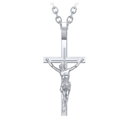 Men’s Crucifix Necklace in 925 Sterling Silver