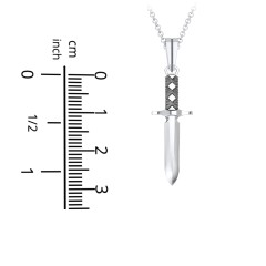 Men’s Engravable Dagger Necklace
