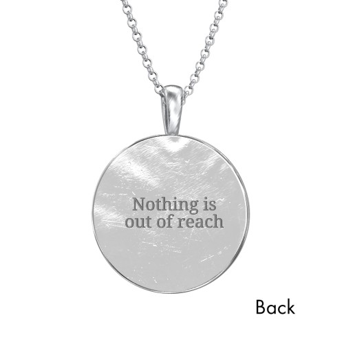 Men's Engravable Compass Necklace with Gemstone