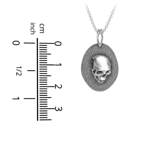 Men's Engravable Ancient Skull Necklace