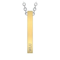 Men’s Engravable Vertical 3D Bar Necklace