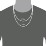 Men's Italian Horn Necklace with 2 Birthstones – 9kt Yellow Gold with Garnet and Emerald
