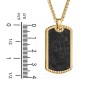 Men’s Engravable Stainless Steel Dog Tag Necklace with Carbon Fiber Inlay