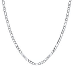 Men’s Figaro Chain with 2 Engravable Bars