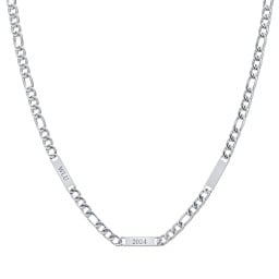 Men’s Figaro Chain with 3 Engravable Bars
