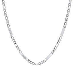 Men’s Figaro Chain with 4 Engravable Bars