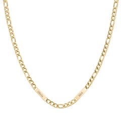 Men’s Figaro Chain with 2 Engravable Bars