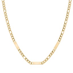 Men’s Figaro Chain with 3 Engravable Bars