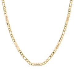 Men’s Figaro Chain with 5 Engravable Bars
