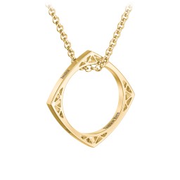 Men’s Engravable Geometric Ring Necklace