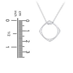 Men’s Engravable Geometric Ring Necklace