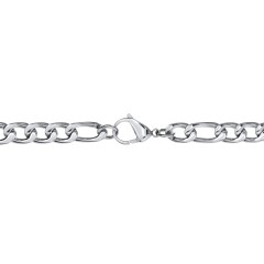 Men's 20" Figaro Chain Necklace in Stainless Steel - 8mm