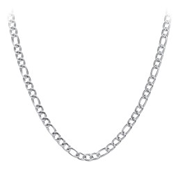 Men's 22" Figaro Chain Necklace in Stainless Steel - 8mm in Stainless Steel