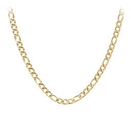 Men's 20" Figaro Chain Necklace in Yellow Stainless Steel - 8mm