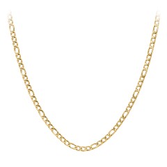 Men's 22" Figaro Chain Necklace in Yellow Stainless Steel - 5mm