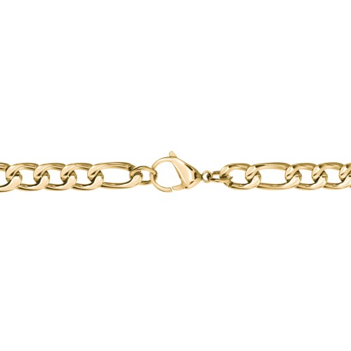 Men's 22" Figaro Chain Necklace in Yellow Stainless Steel - 8mm