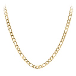 Men's 22" Figaro Chain Necklace in Yellow Stainless Steel - 8mm in Stainless Steel