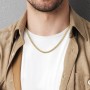 Men's 22" Cuban Chain Necklace in Stainless Steel - 5mm