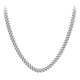 Men's 22" Cuban Chain Necklace in Stainless Steel - 8mm in Stainless Steel