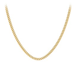 Men's 20" Cuban Chain Necklace in Yellow Stainless Steel - 5mm in Stainless Steel