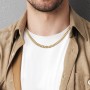 Men's 20" Cuban Chain Necklace in Yellow Stainless Steel - 8mm