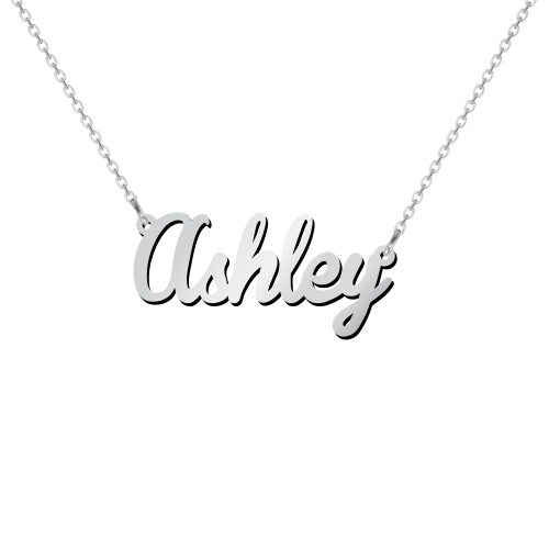 Personalised Name Necklace – 9kt White Gold