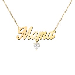 Personalised Name Necklace in 18K Gold Plated Silver with Cubic Zirconia