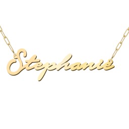 Personalised Name Necklace in 18K Gold Plated Silver